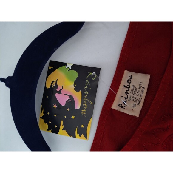 NWT Rainbow Rusty Orange Boho Embroidery Beach Swim Coverup Kimono One Size - Picture 8 of 14